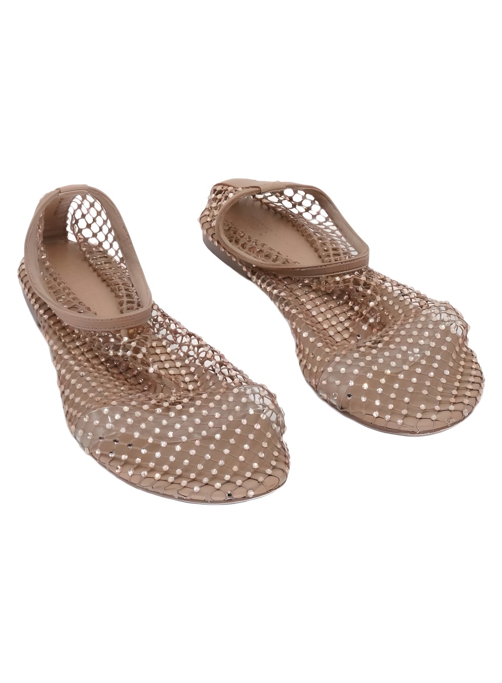 Womens MINO-R Rhinestone Mesh Ballet Flats Size 8M